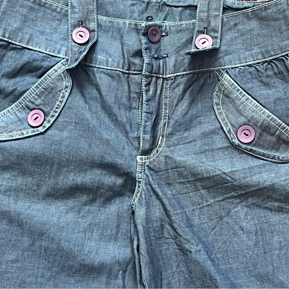 Urban Outfitters Overalls Sz 26 Blue Hipster Boho Classic Casual 2000s Wide Leg - Picture 4 of 9